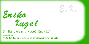 eniko kugel business card